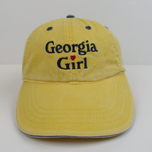 OTTO Accessories - Georgia Girl Cap Yellow Women's Hook & Loop Adjustable Embroidered Baseball Hat